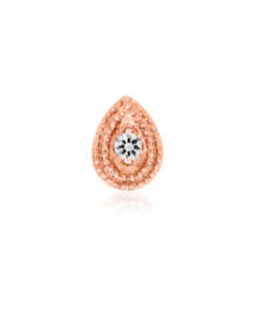 Junipurr Pear Double Millgrain CZ