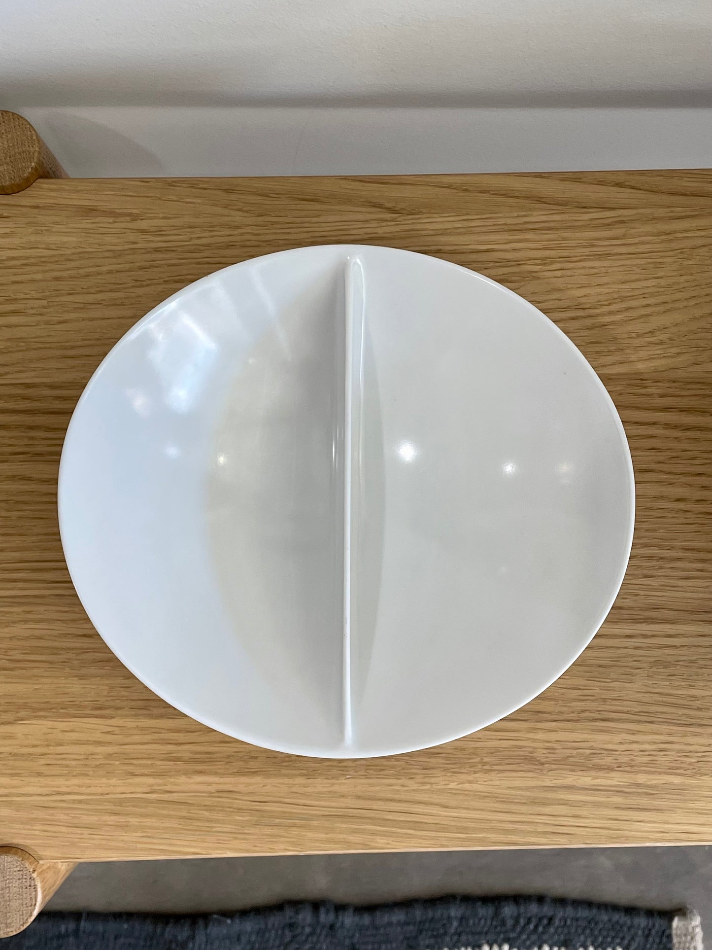 White Half n' Half Dish