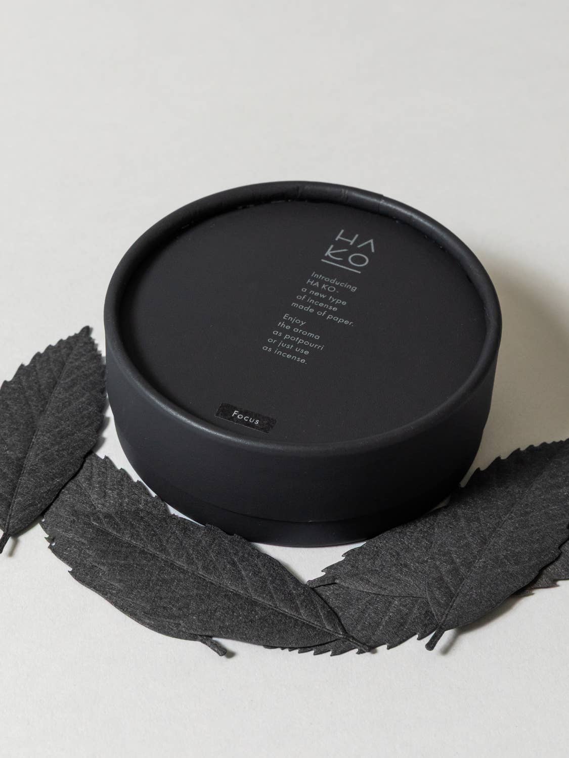 HA KO Paper Incense - Black No. 02 Focus, Set of 6