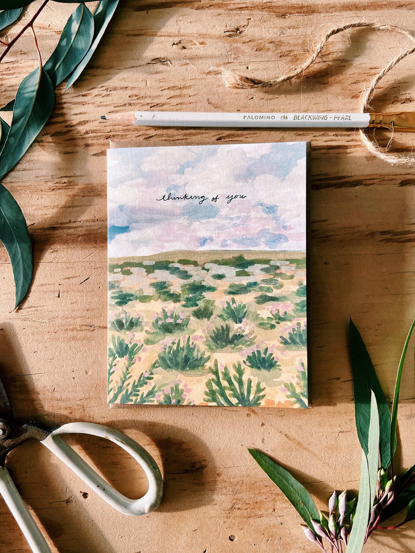Thinking of You Calming Natural Peaceful Prairie Card
