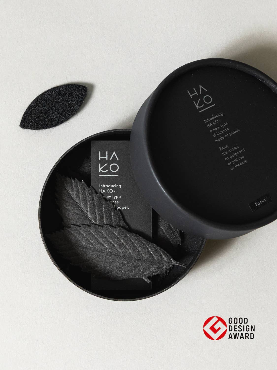 HA KO Paper Incense - Black No. 02 Focus, Set of 6