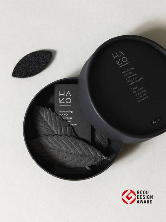 HA KO Paper Incense - Black No. 02 Focus, Set of 6