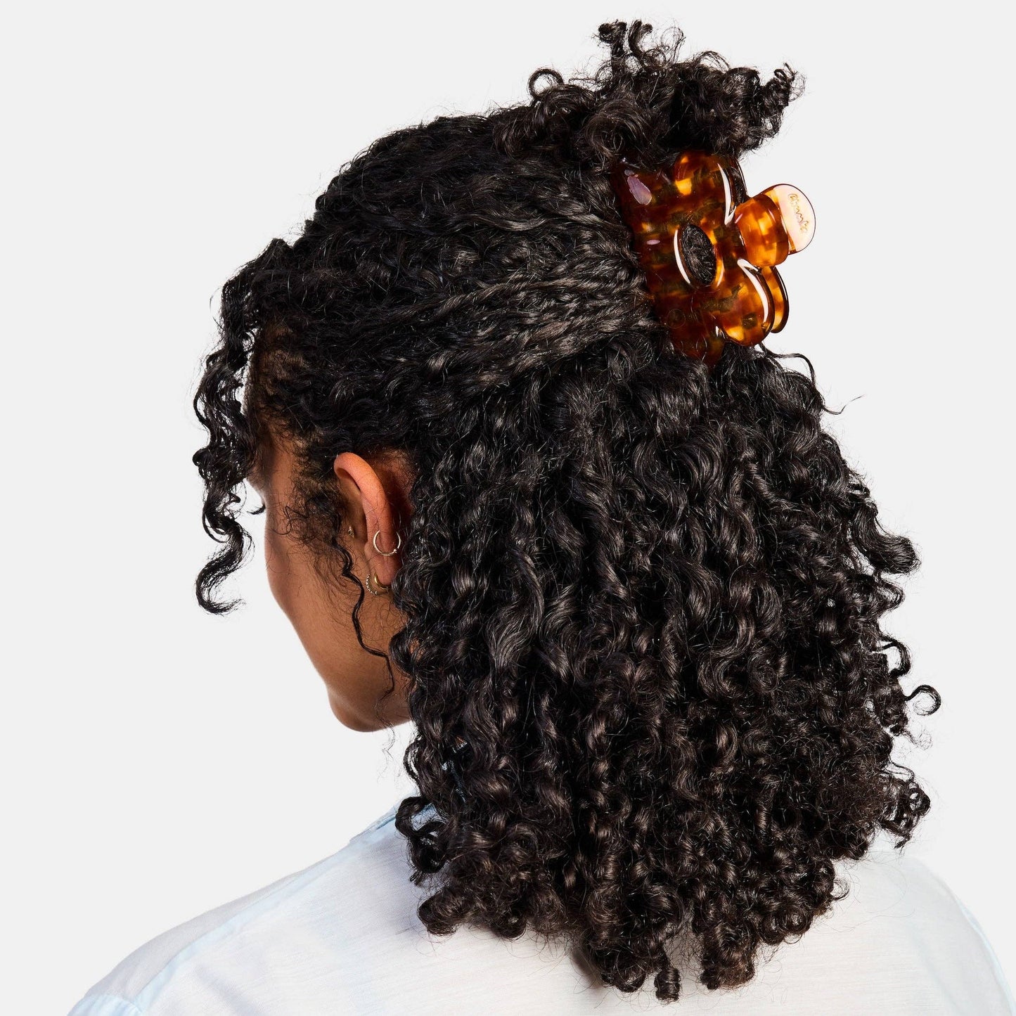 Flower Claw in Honey Check