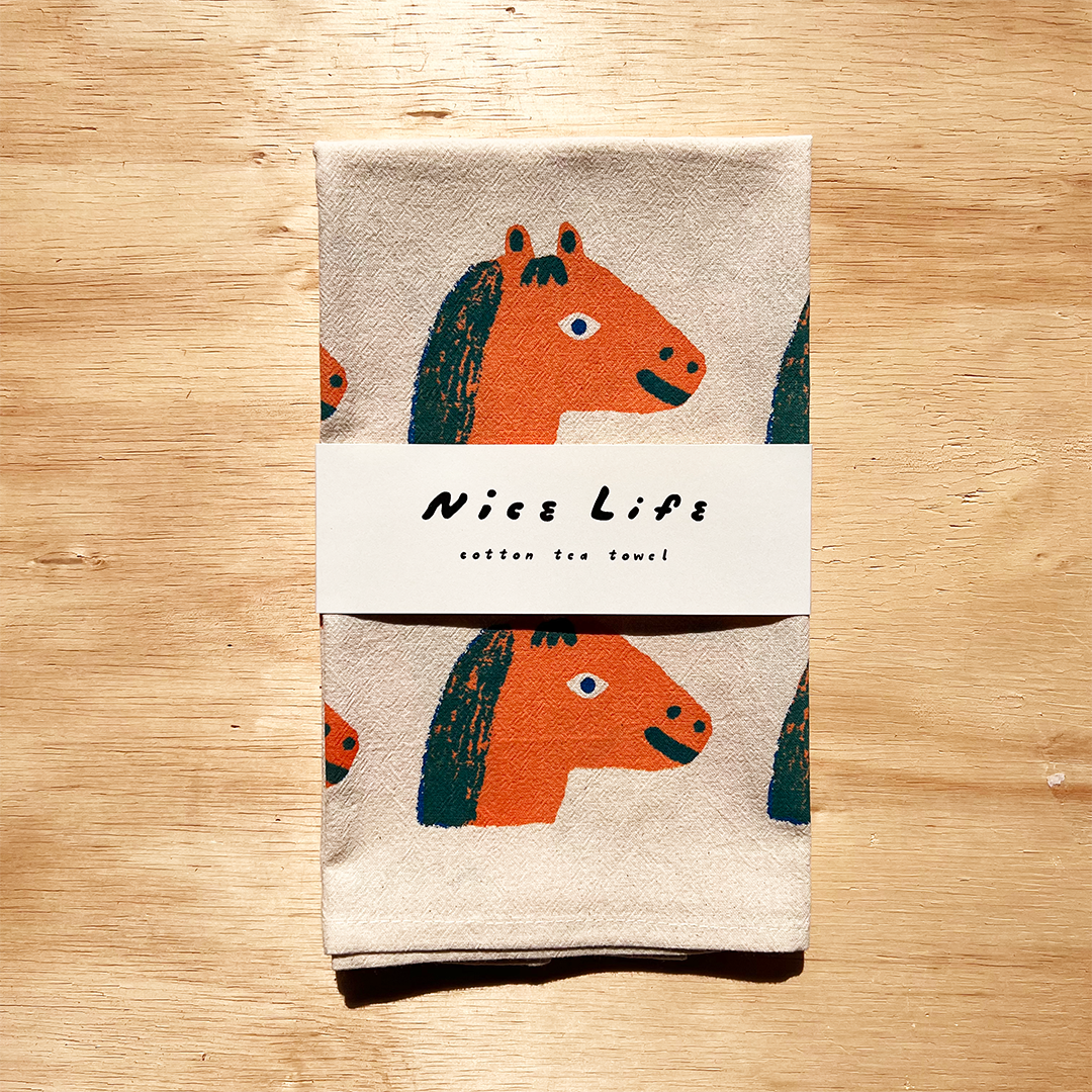Horse Cotton Tea Towel