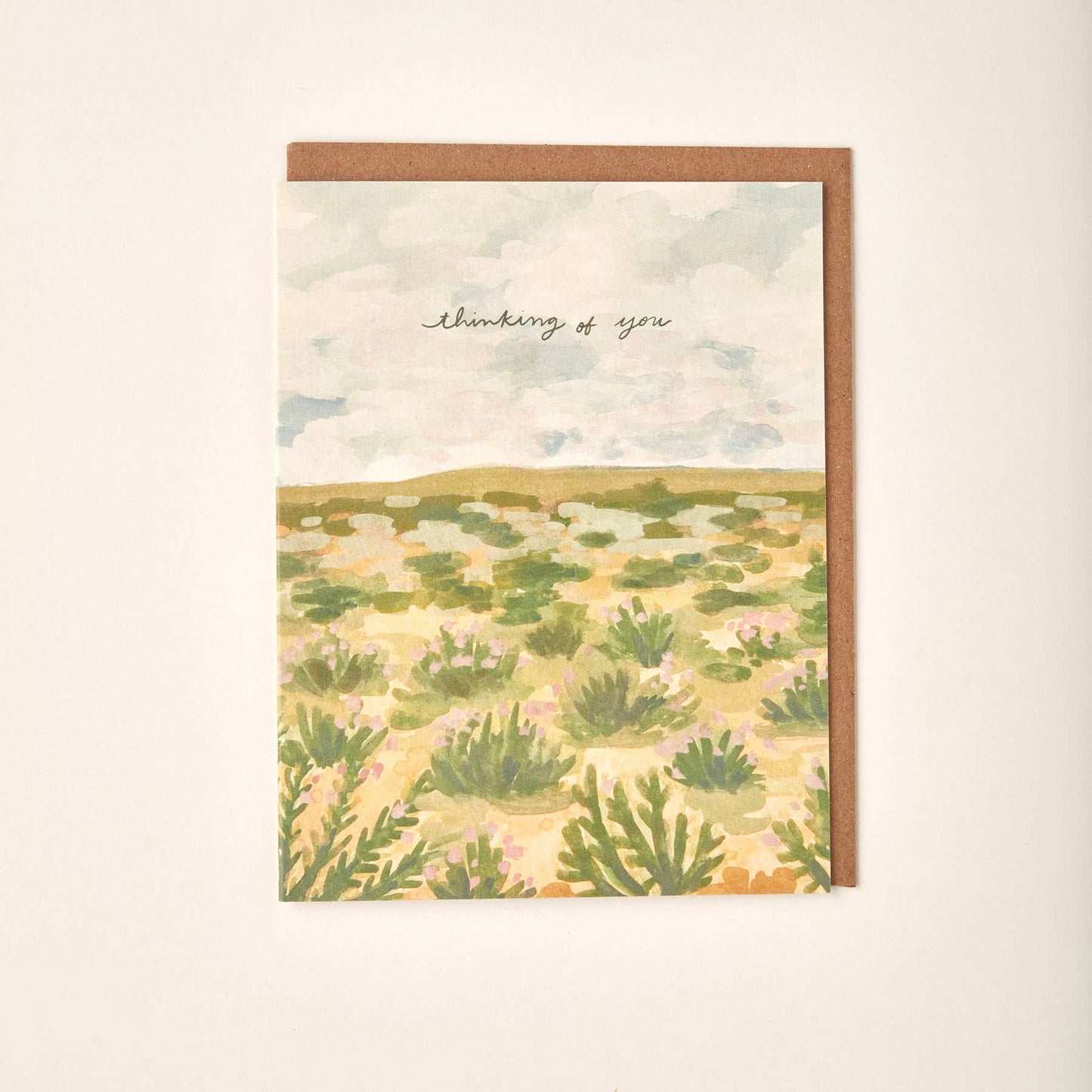 Thinking of You Calming Natural Peaceful Prairie Card