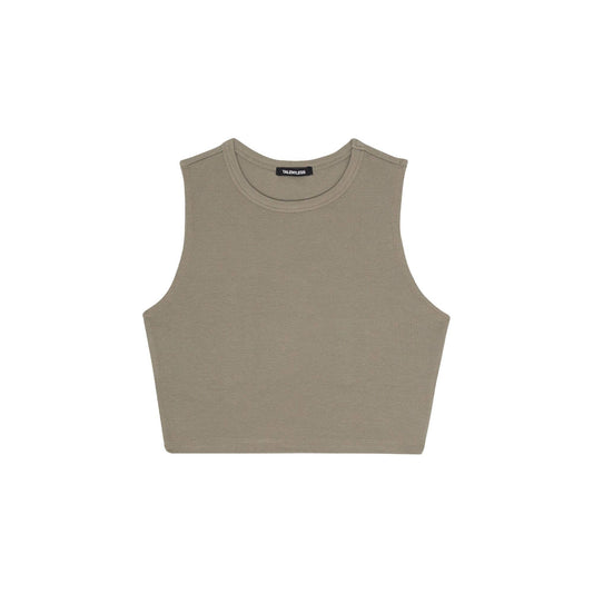 Rib Fitted Crop Tank