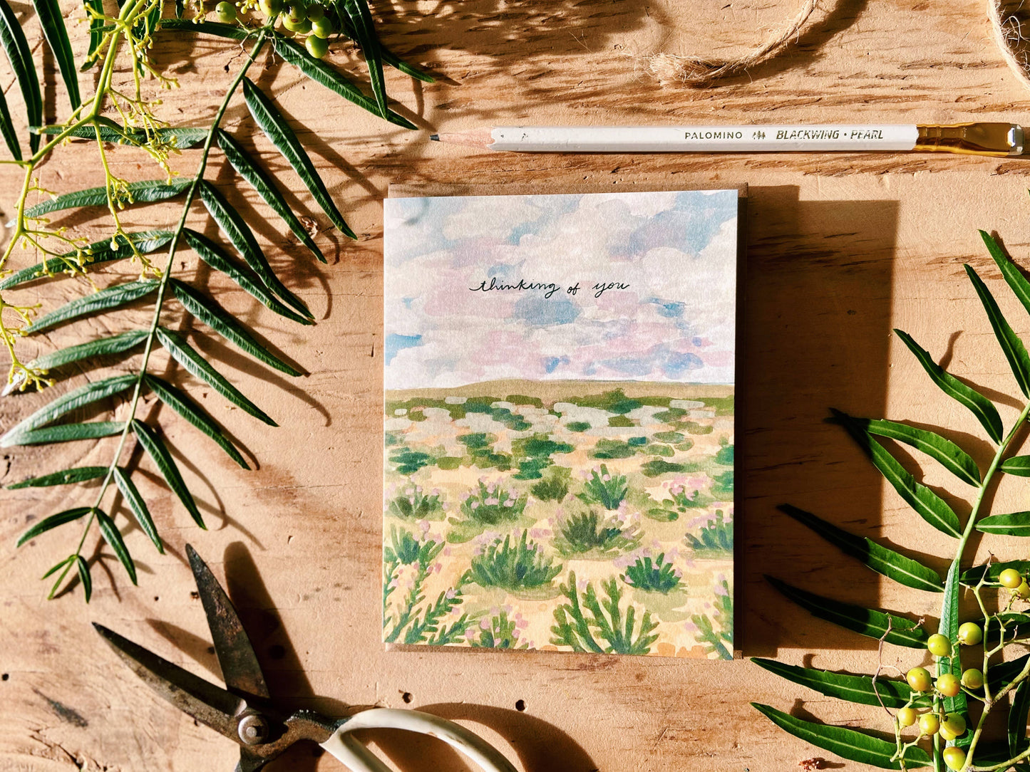 Thinking of You Calming Natural Peaceful Prairie Card