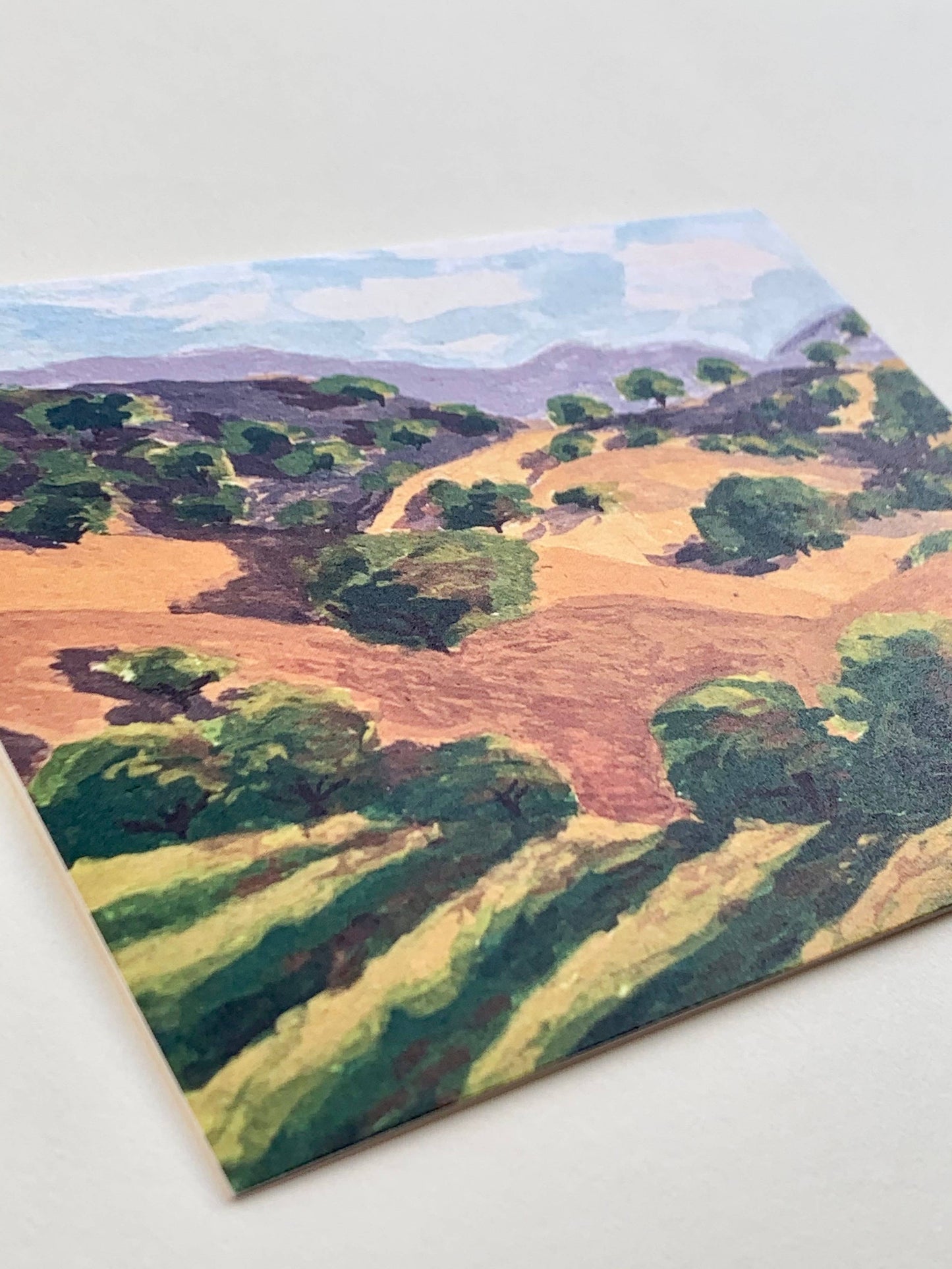 Western California Valley Landscape Rolling Hills Card