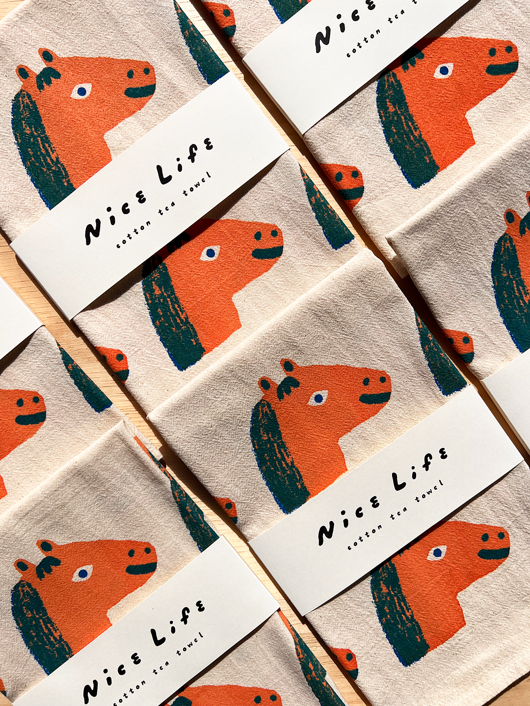 Horse Cotton Tea Towel