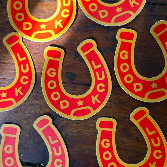 Good Luck Sticker Red