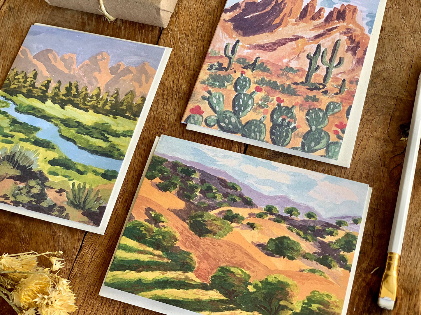 Western Mountain Pasture Landscape Nature Card