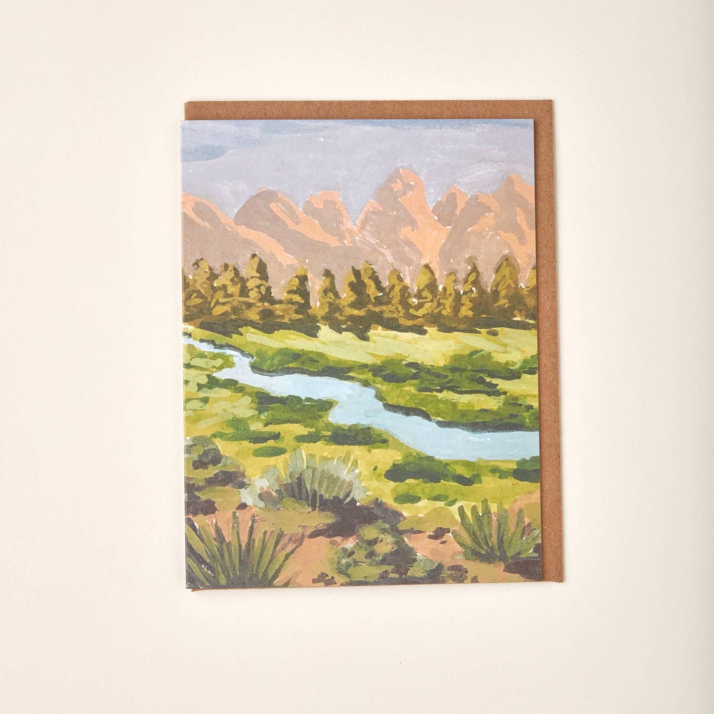 Western Mountain Pasture Landscape Nature Card