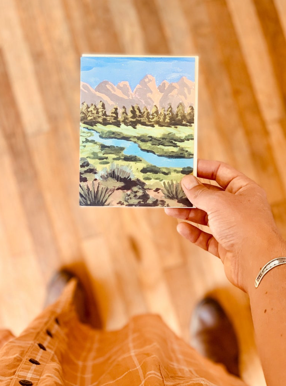 Western Mountain Pasture Landscape Nature Card