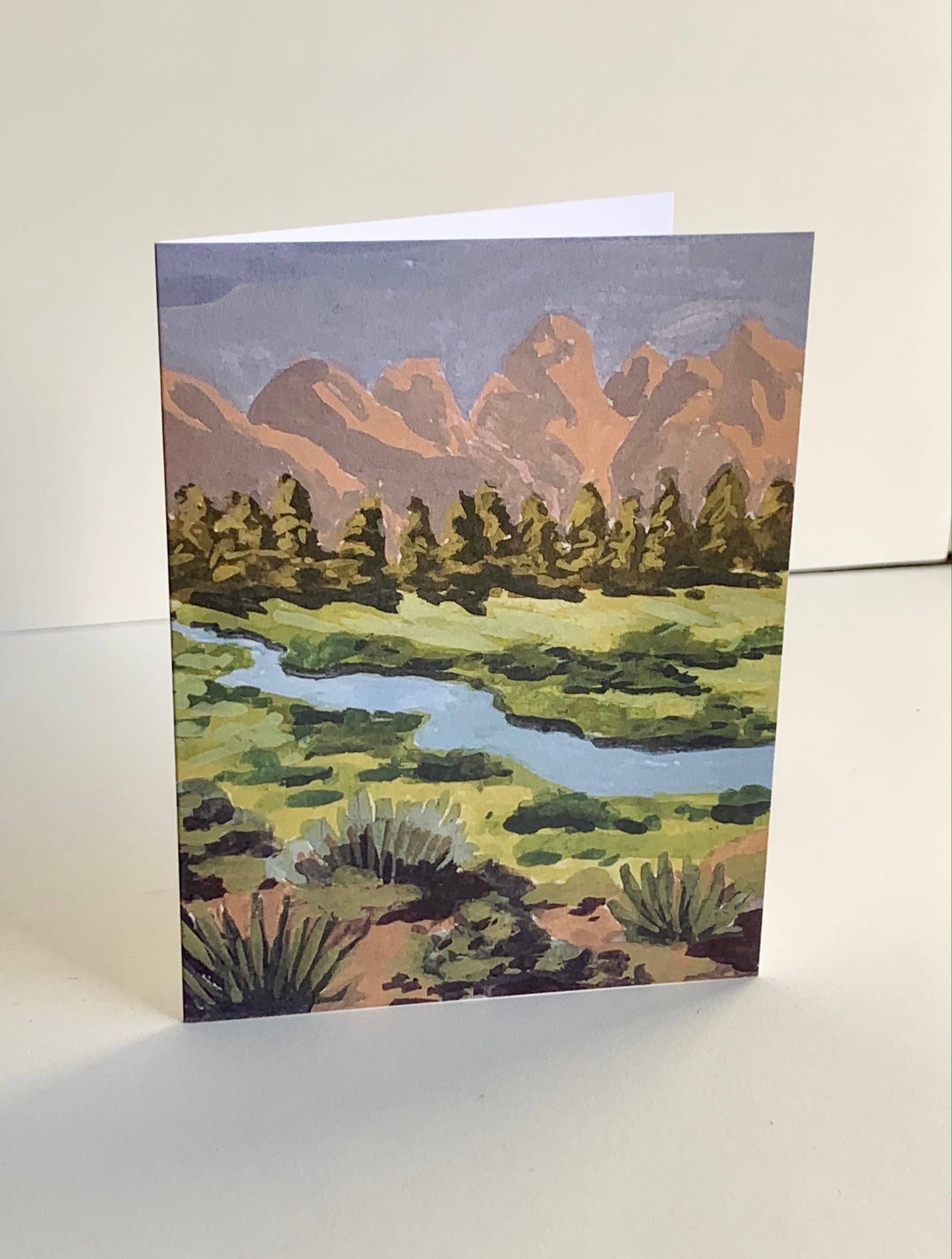 Western Mountain Pasture Landscape Nature Card