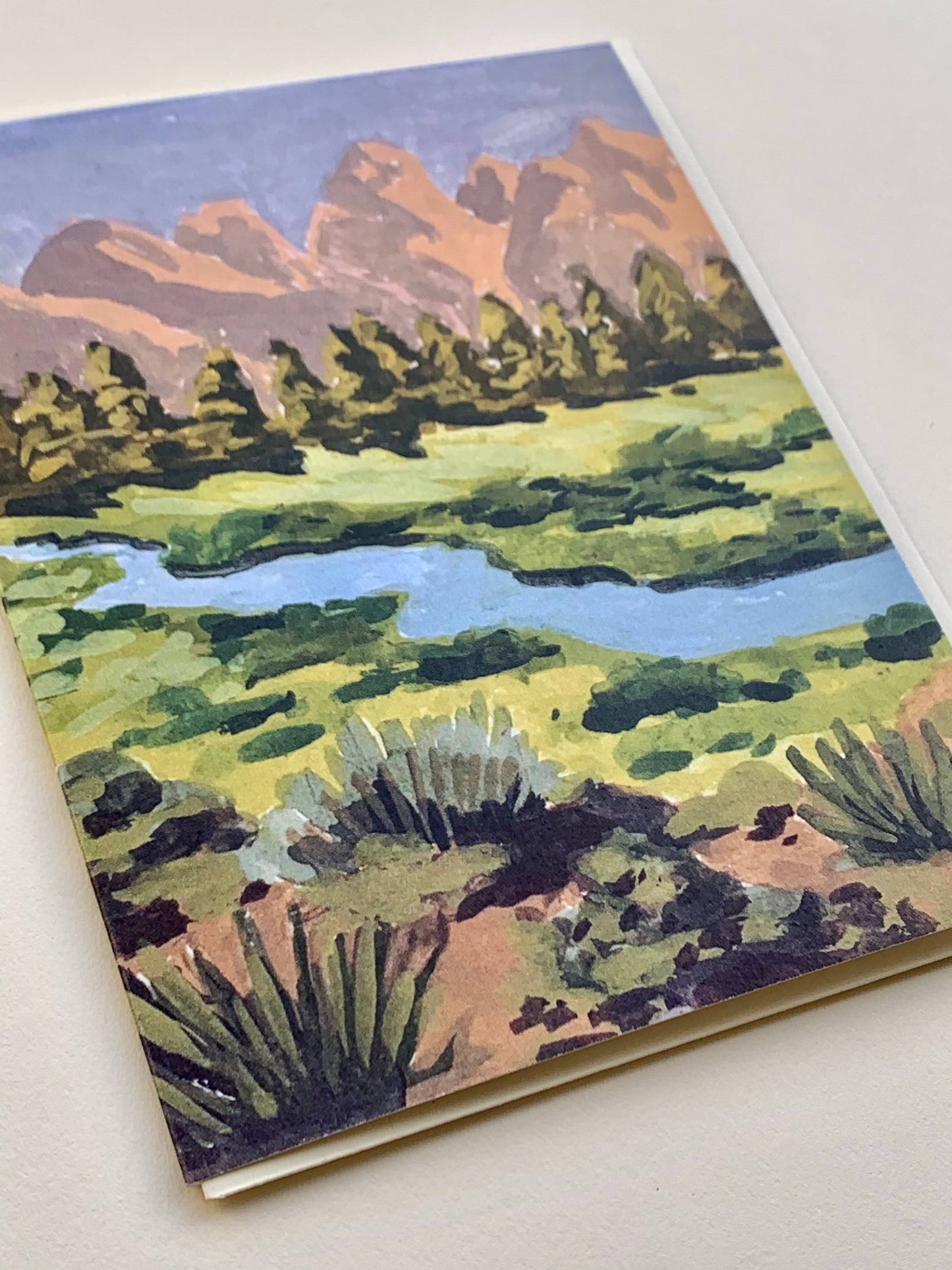 Western Mountain Pasture Landscape Nature Card