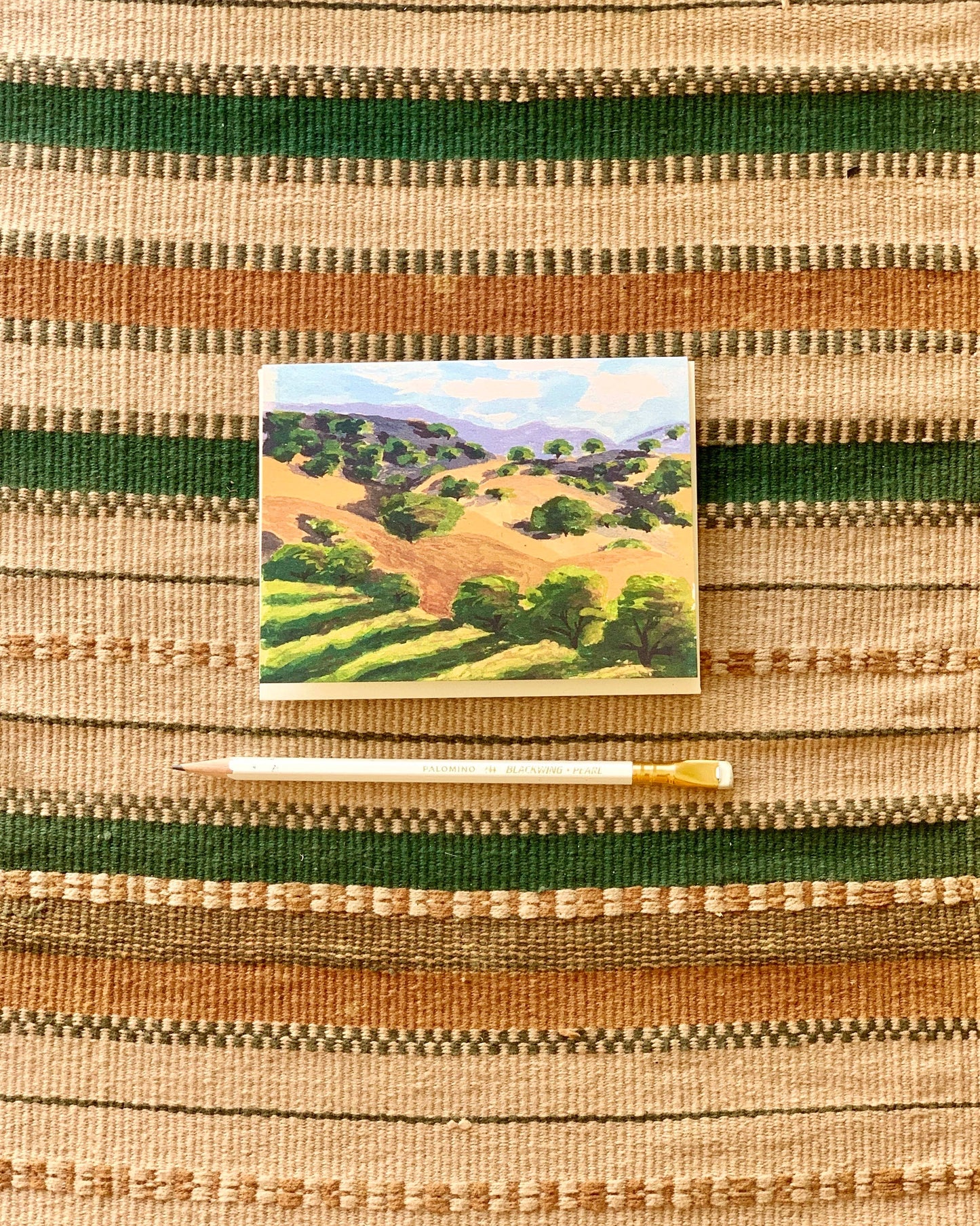 Western California Valley Landscape Rolling Hills Card