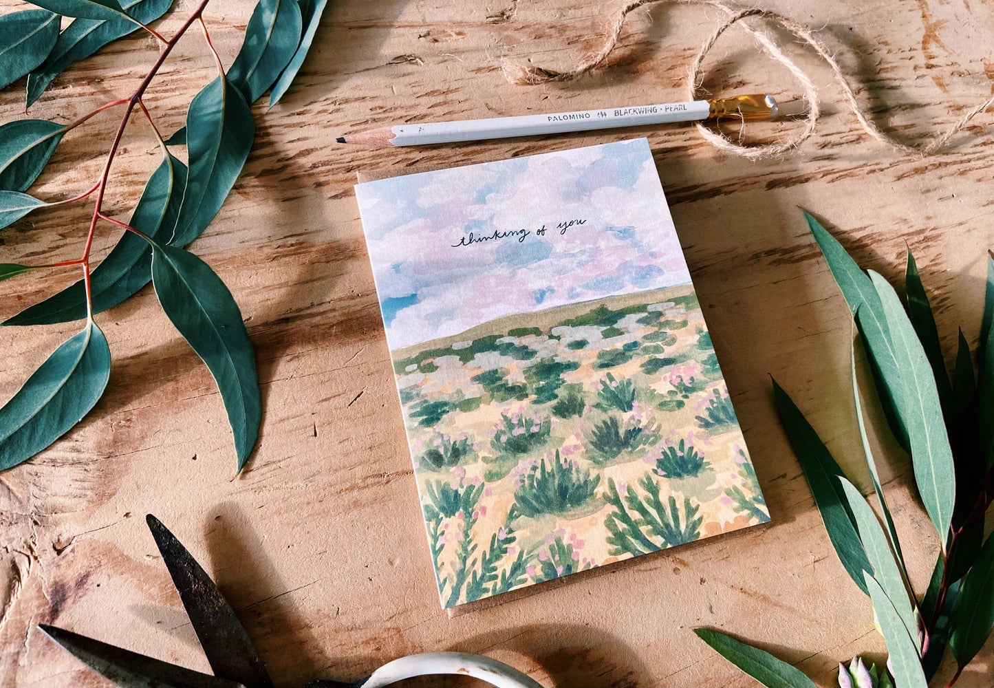 Thinking of You Calming Natural Peaceful Prairie Card