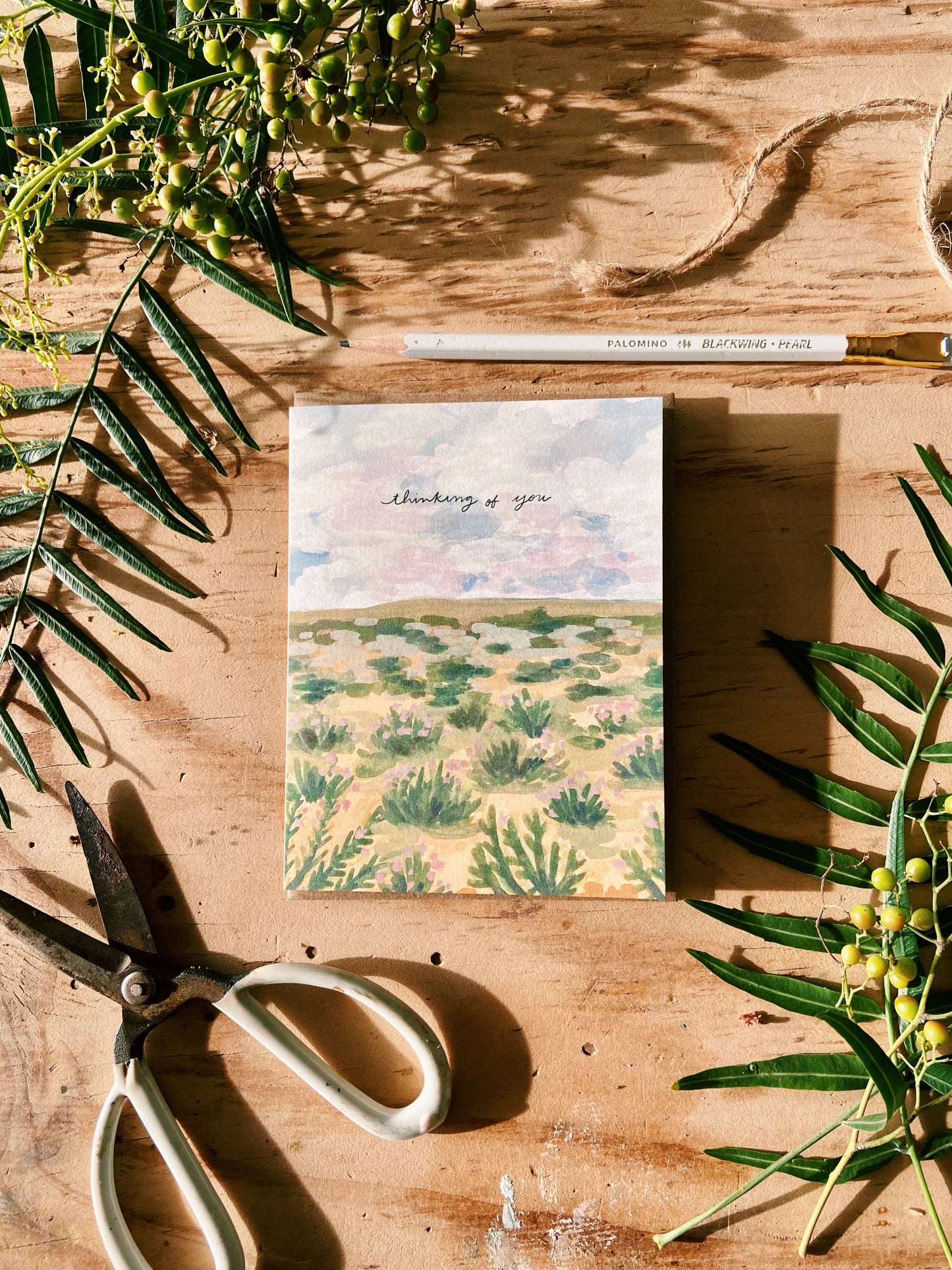 Thinking of You Calming Natural Peaceful Prairie Card