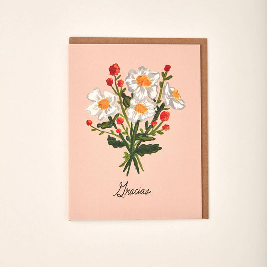 Matilija Poppy Gracias Southwestern Greeting Card