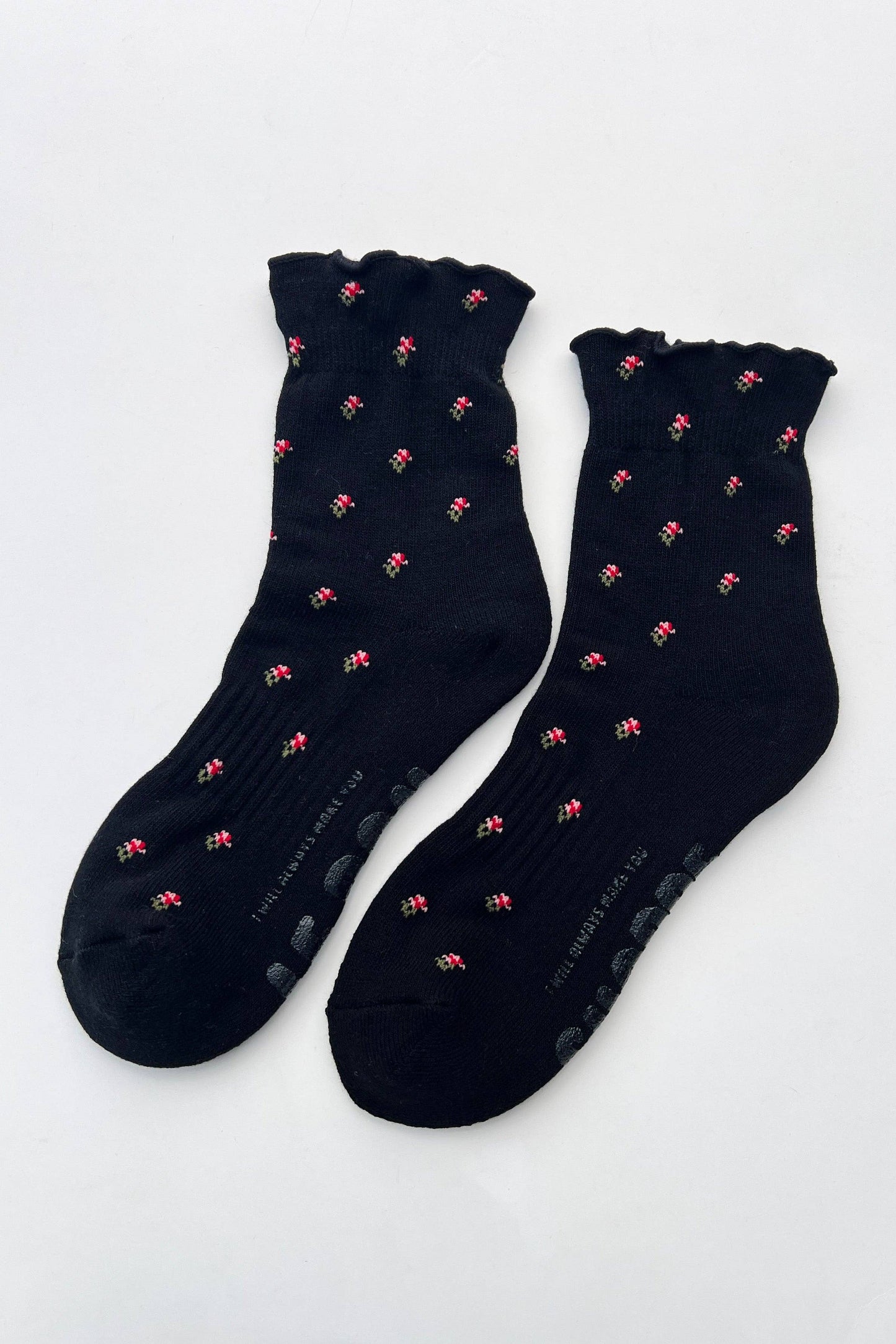 Petal Ruffled Hugger Crew Socks