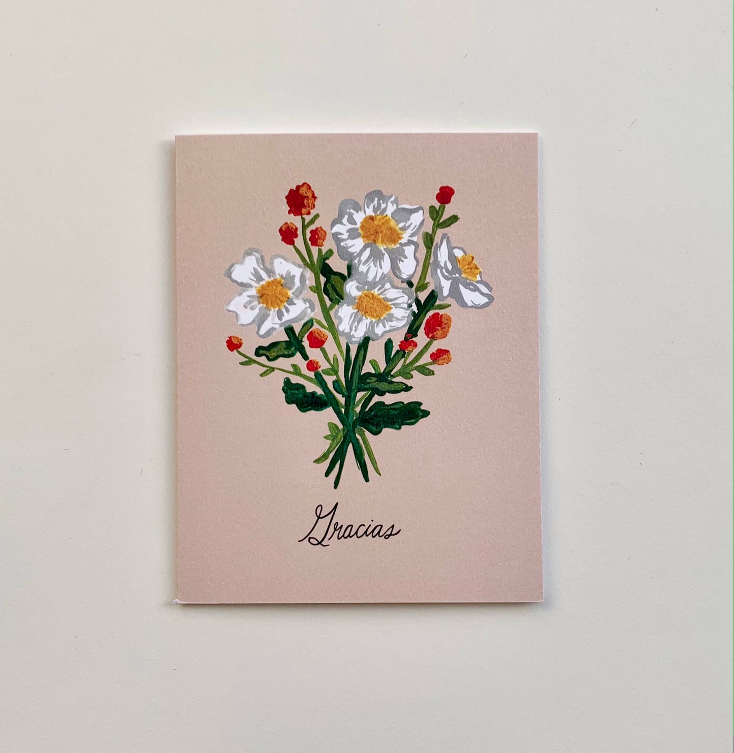 Matilija Poppy Gracias Southwestern Greeting Card