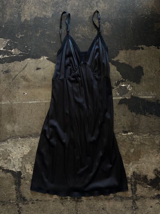 Sears Lace Black Slip Dress