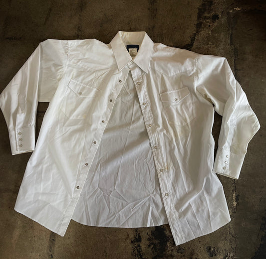 White Wrangler Pearl Snap