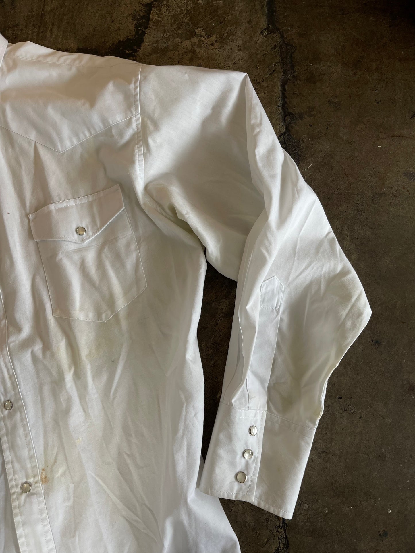 White Wrangler Pearl Snap