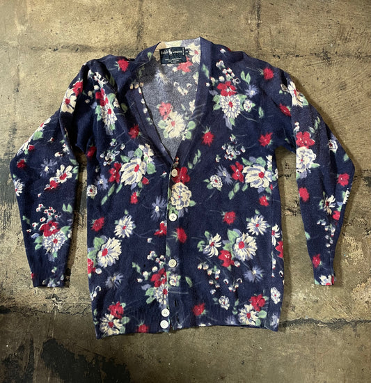Navy Floral Ralph Lauren Cardigan