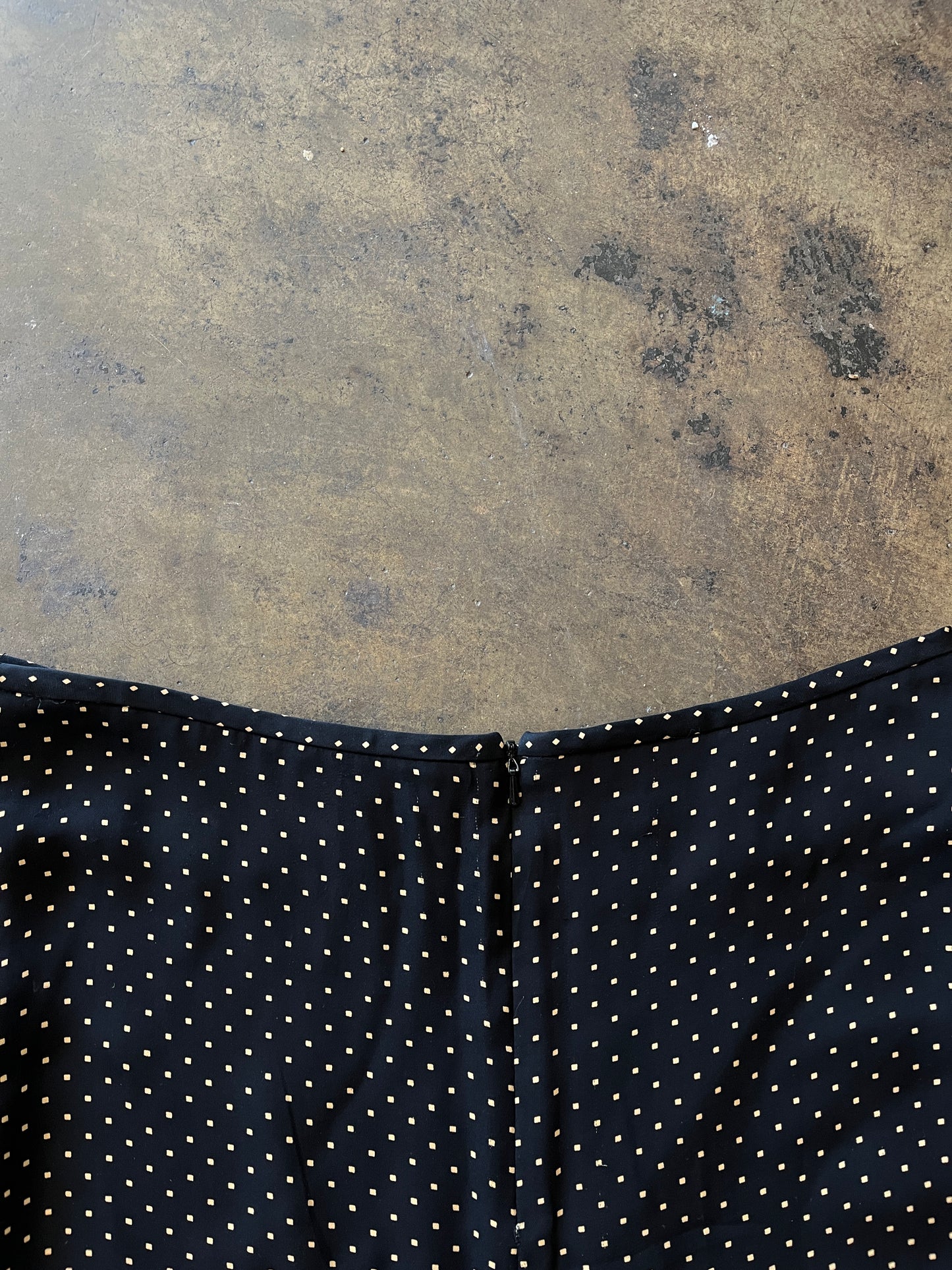 Rena Rowan Tan Dot Black Maxi Skirt