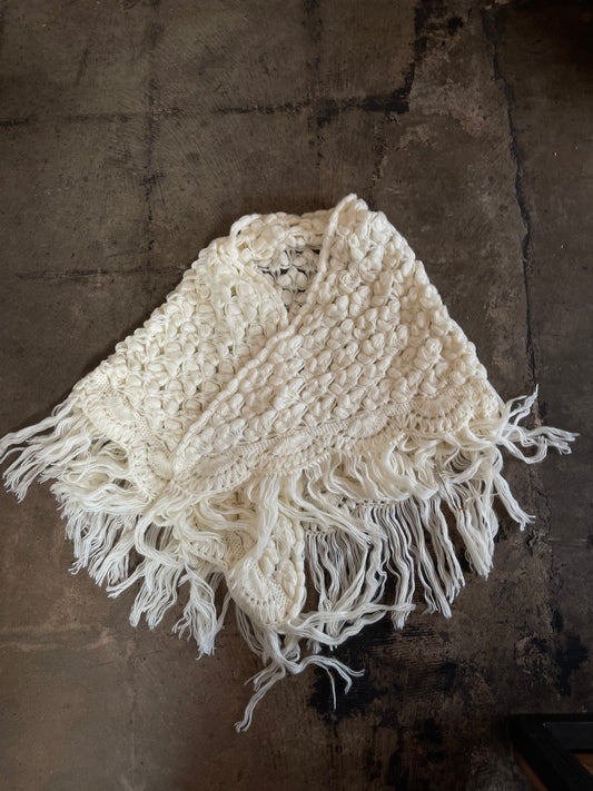 Cream Crochet Shawl