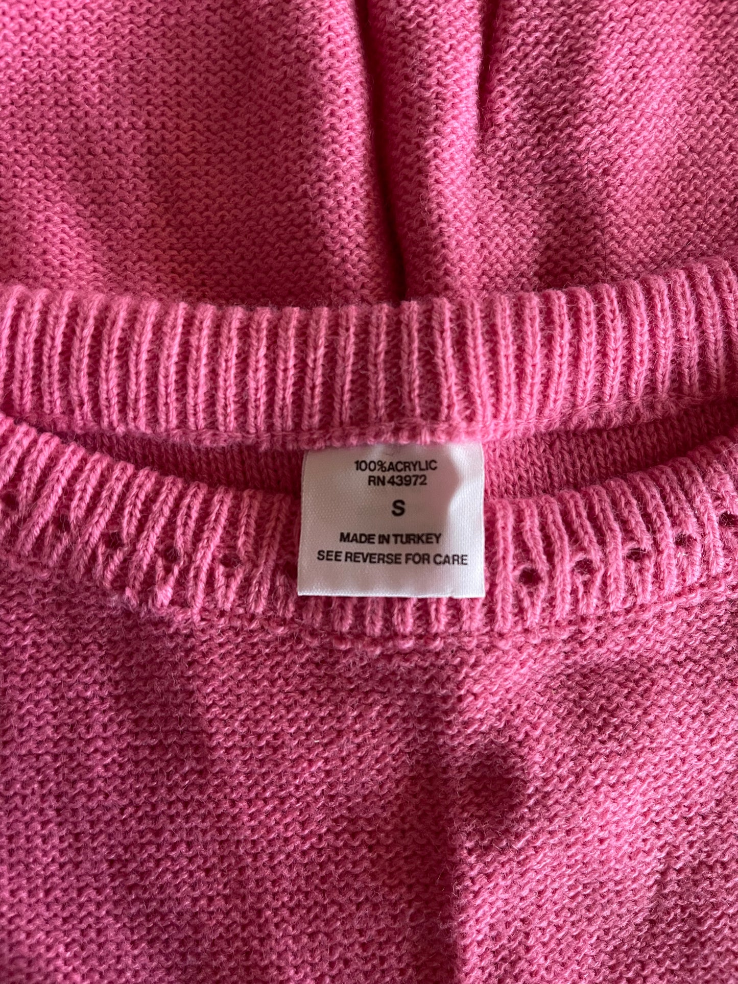 Pink Pearl Sleeve Sweater