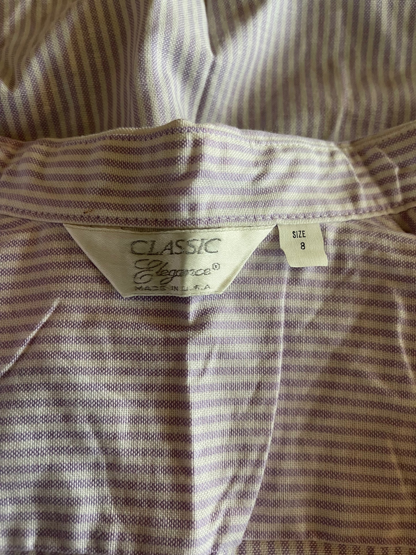 Purple Striped Oxford Button Up