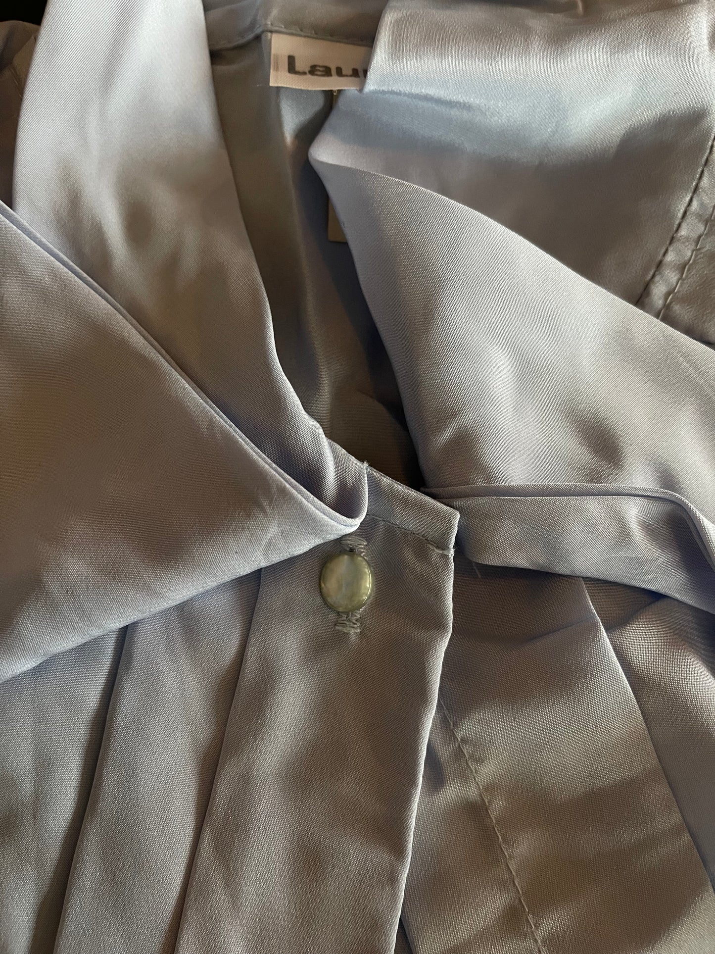 Baby Blue Neck Tie Blouse