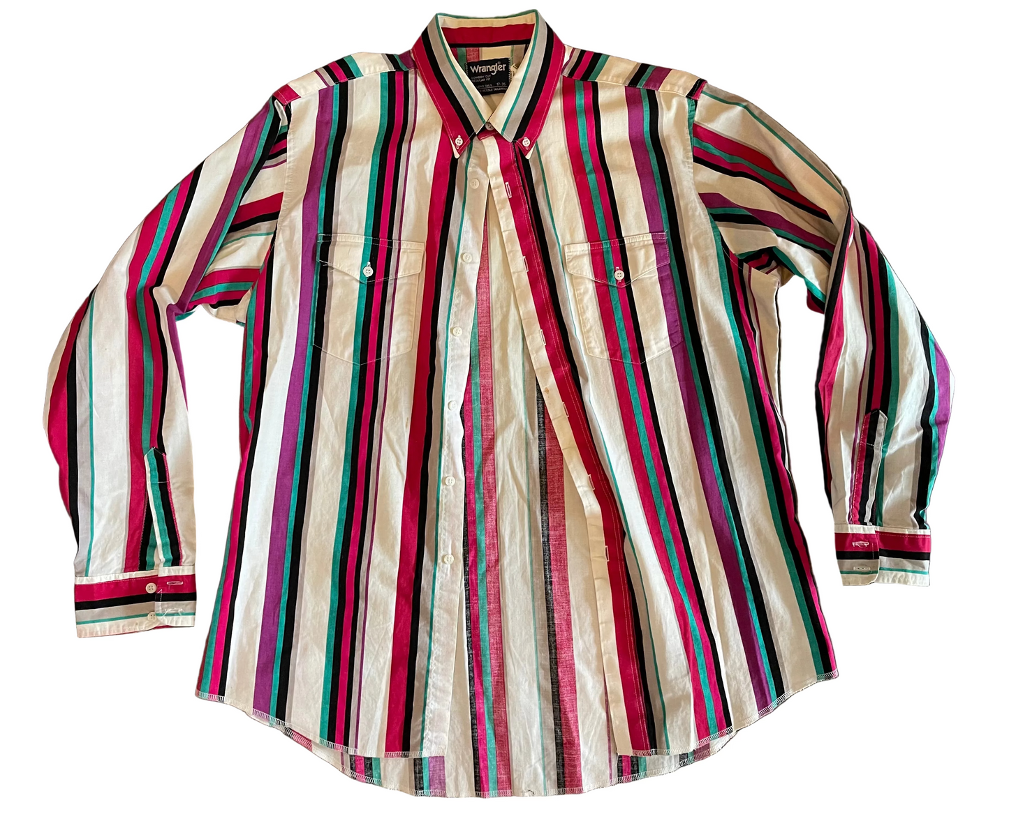 Multicolor Wrangler Striped Button Down