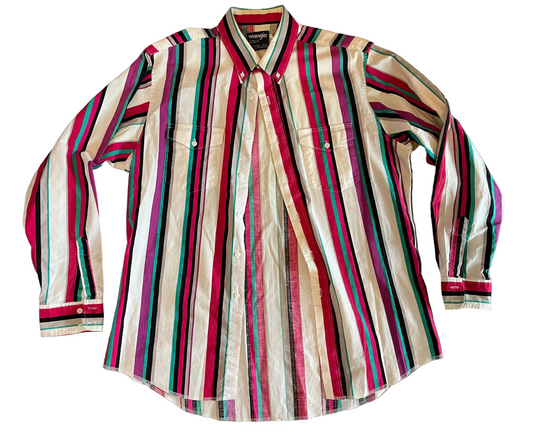 Multicolor Wrangler Striped Button Down