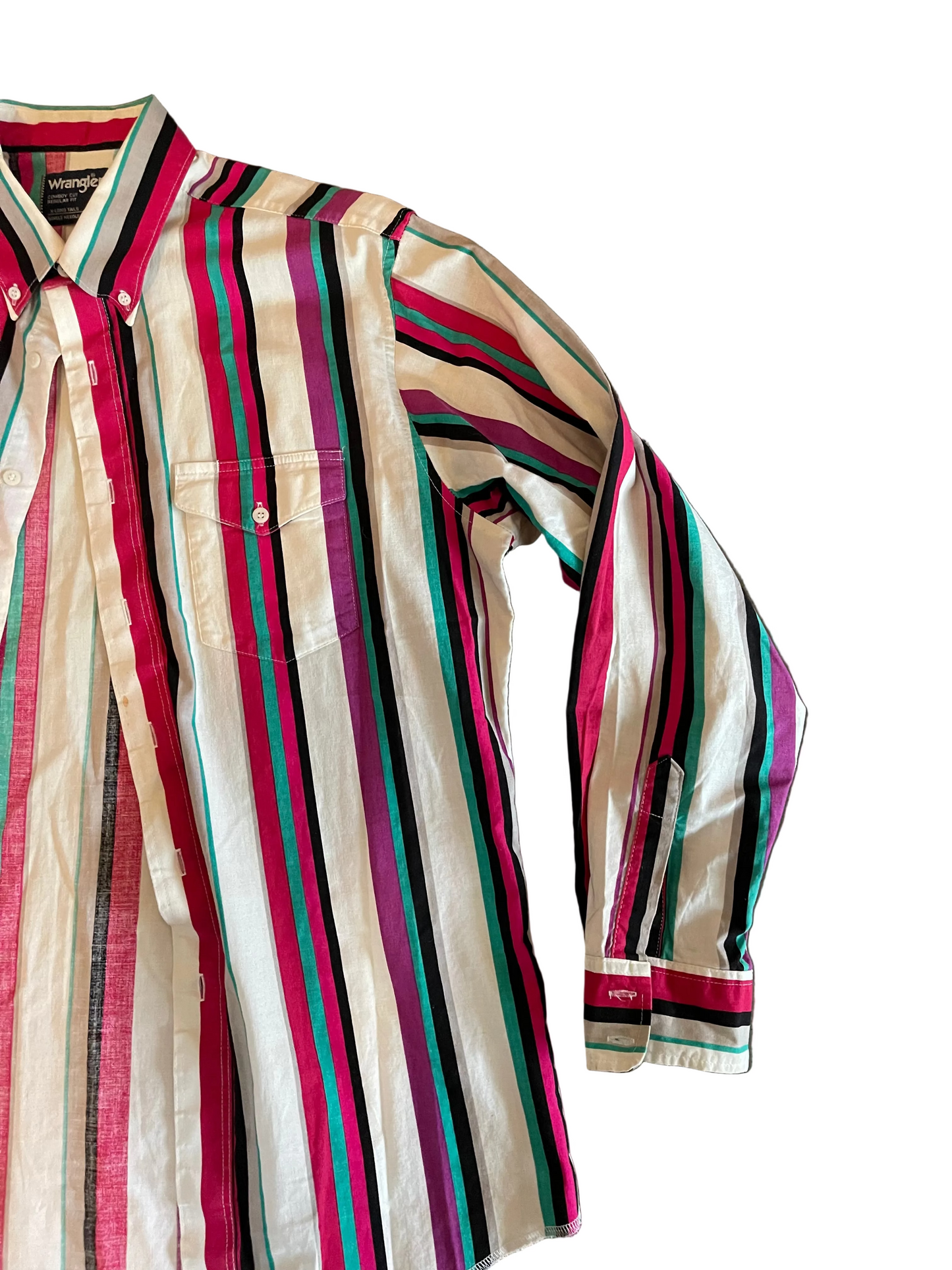 Multicolor Wrangler Striped Button Down