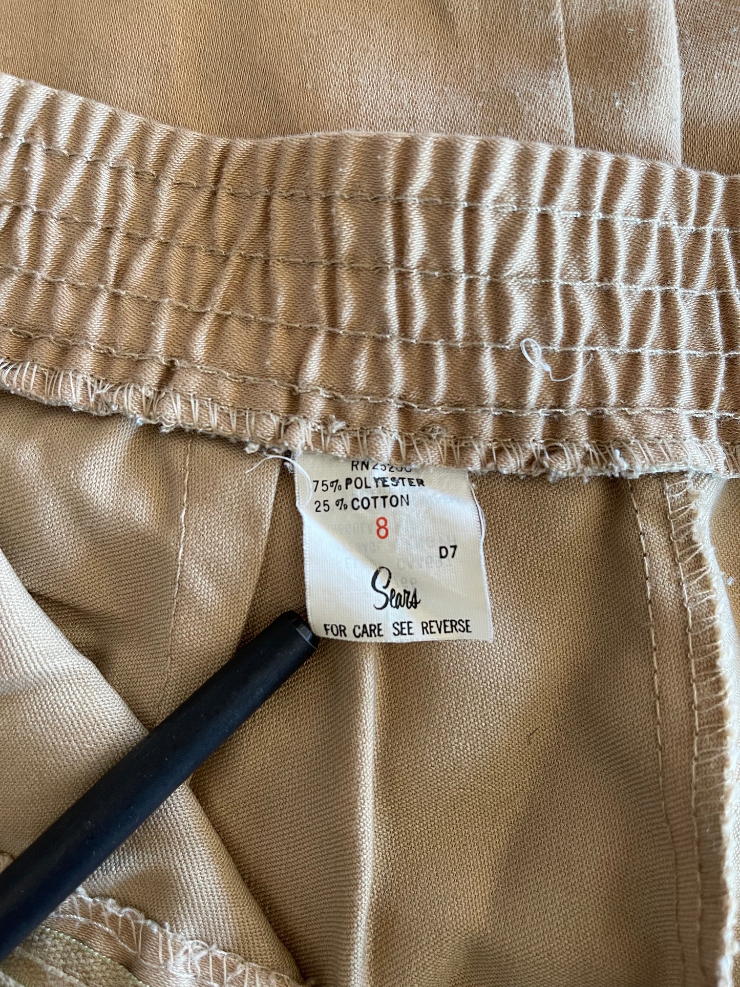 Tan Sears Side Button Trousers