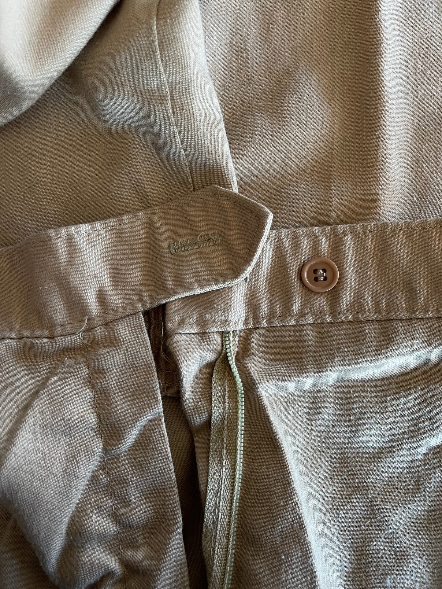 Tan Sears Side Button Trousers