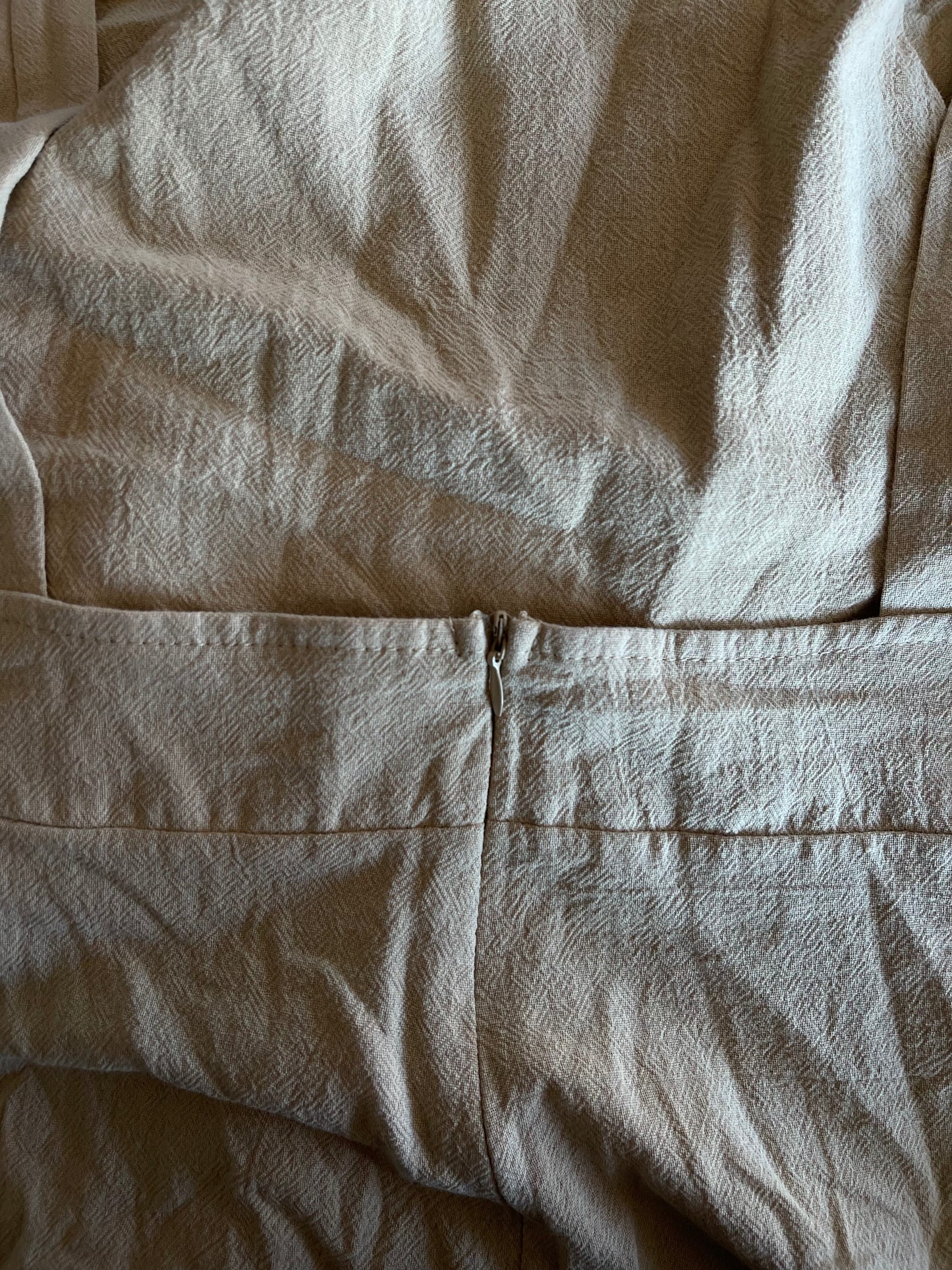 Khaki Button Strap Jumpsuit