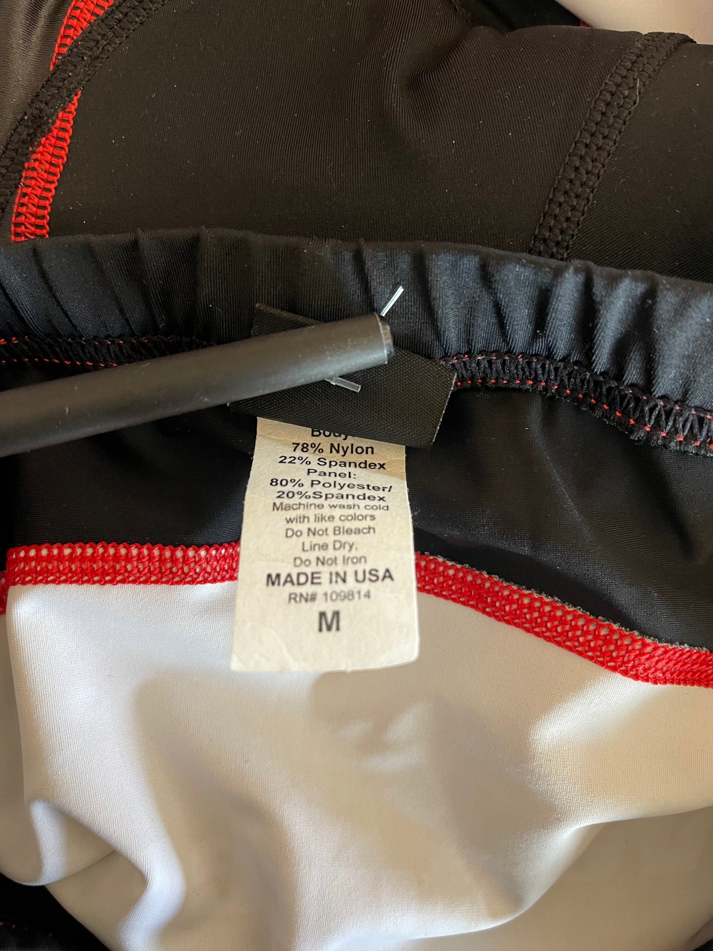 Red White Black Cycling Shorts