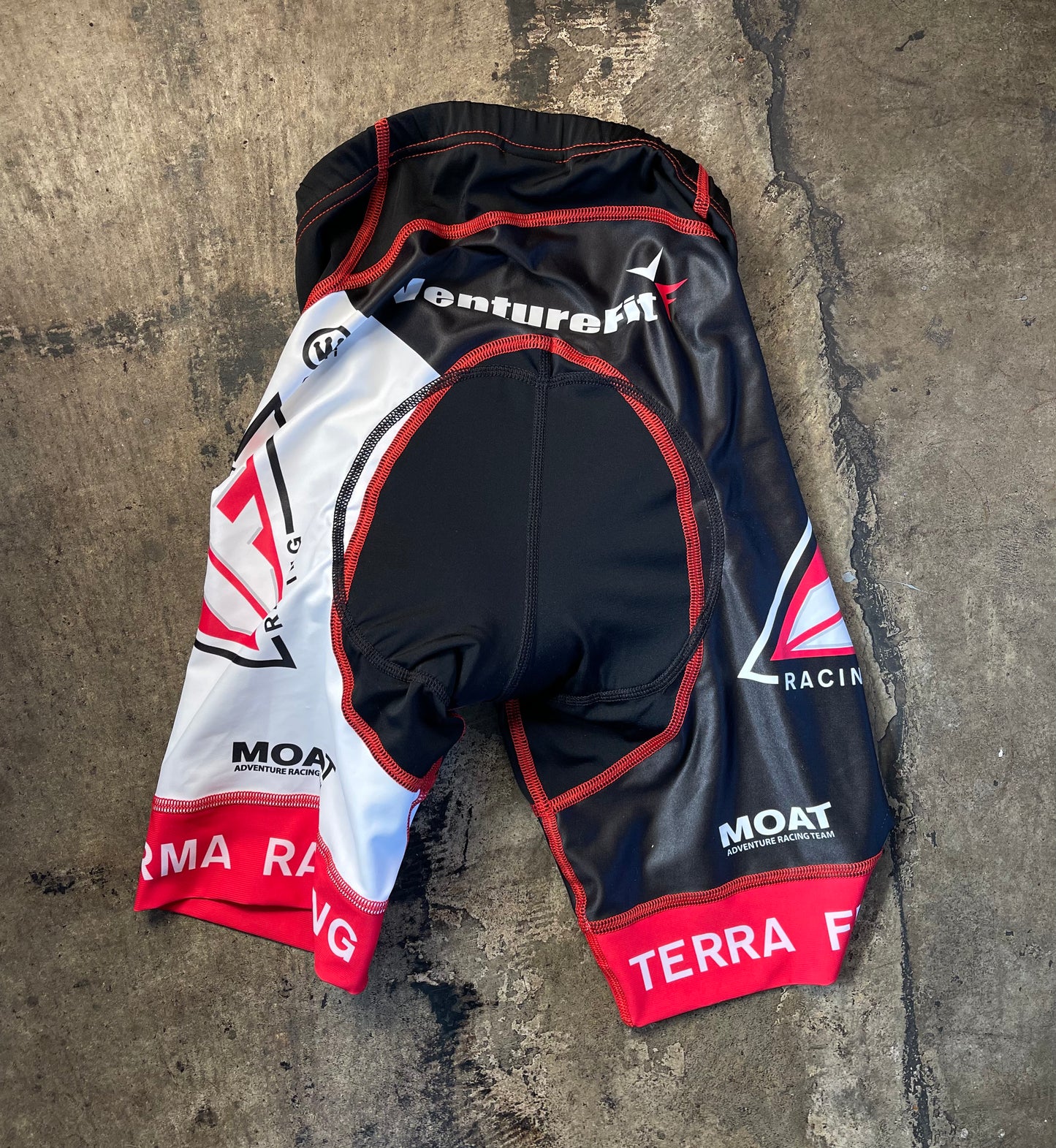 Red White Black Cycling Shorts