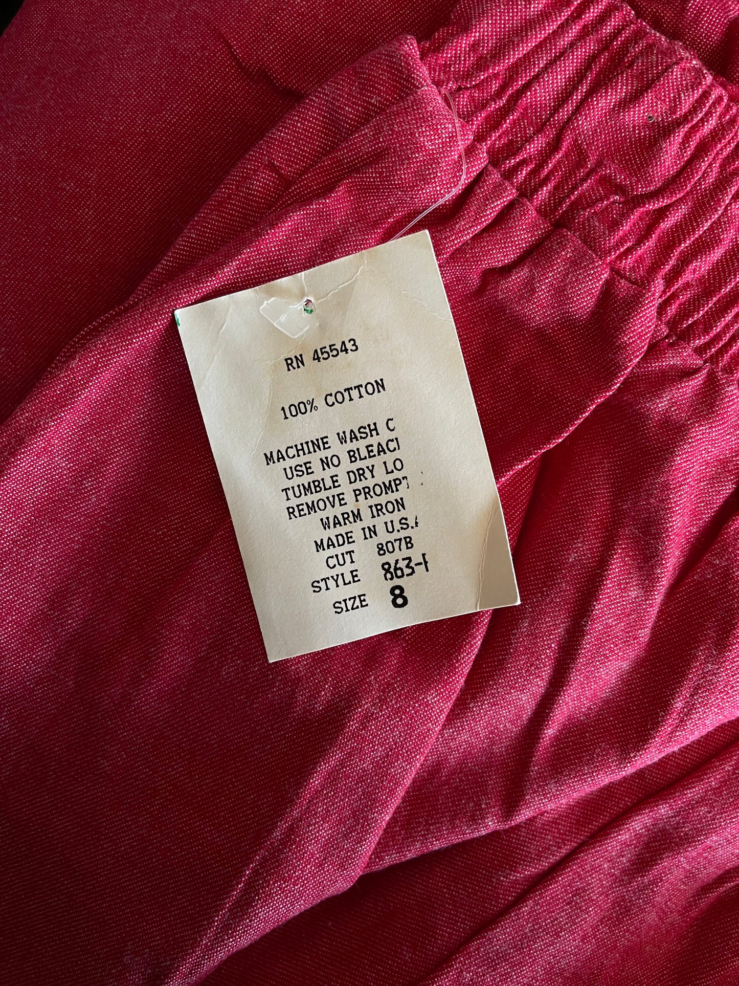 Red Cotton Prairie Skirt