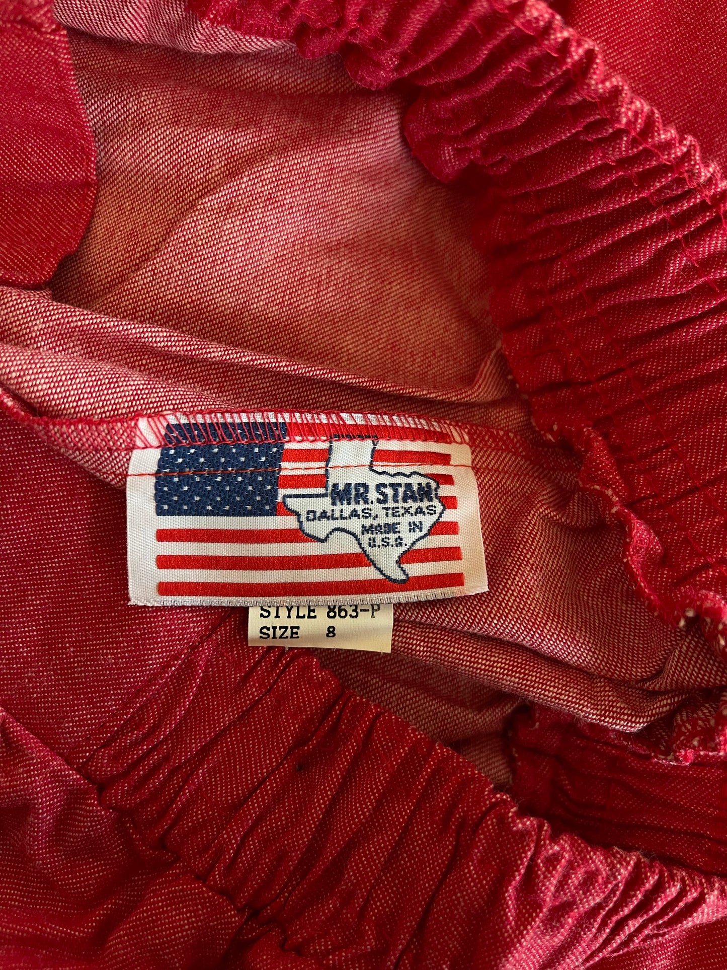 Red Cotton Prairie Skirt
