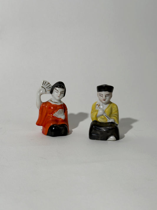 Asian Ceramic Salt + Pepper Shakers