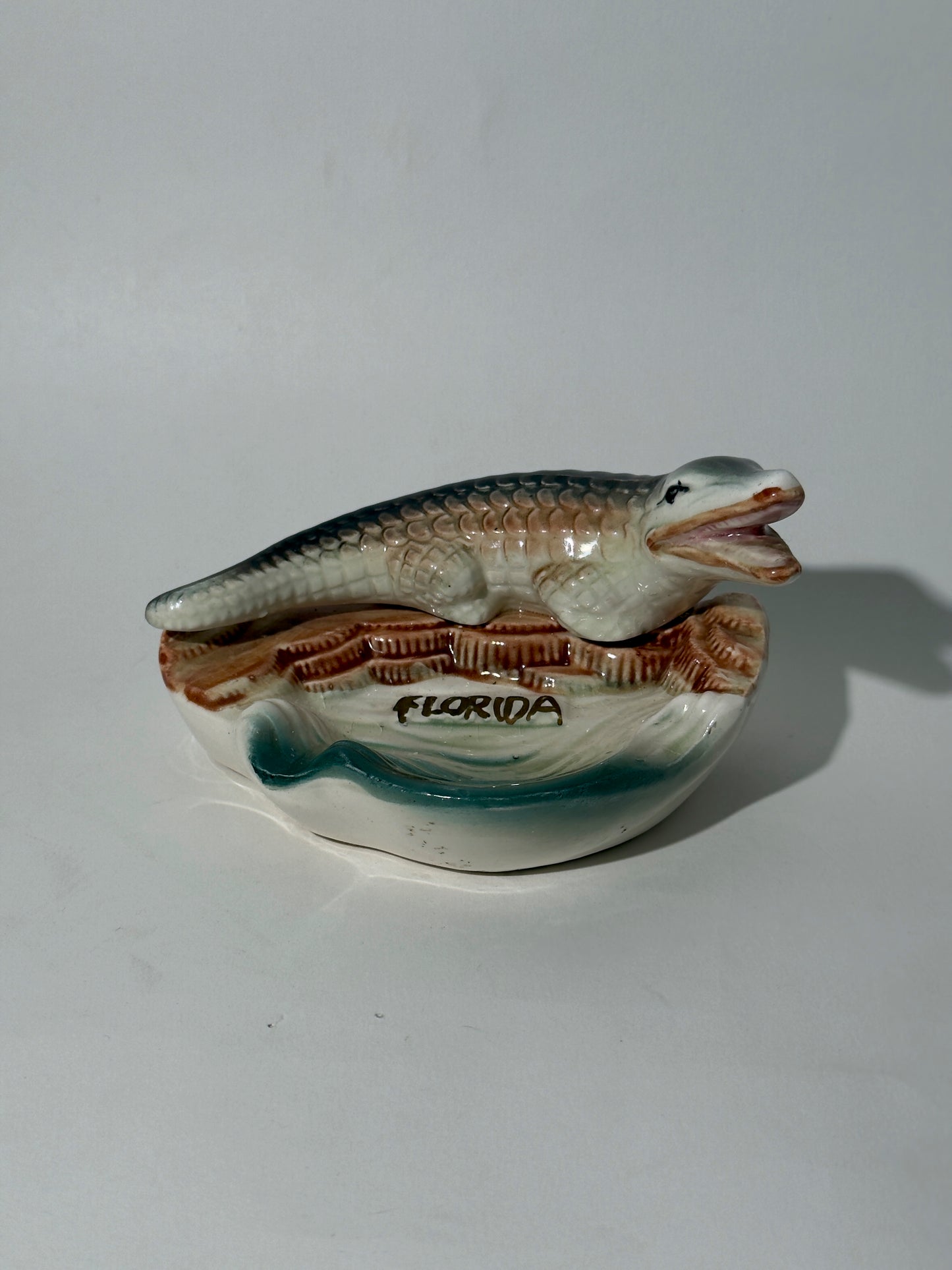 Ceramic Florida Alligator Ashtray