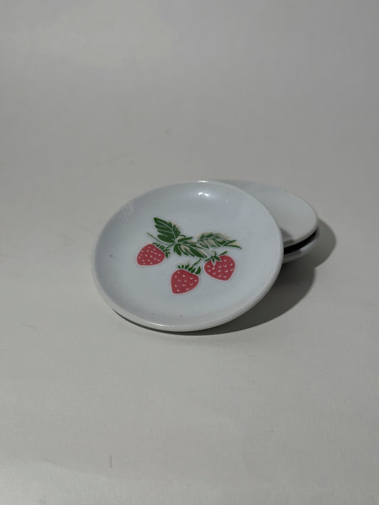 Small Pink Strawberry Dish