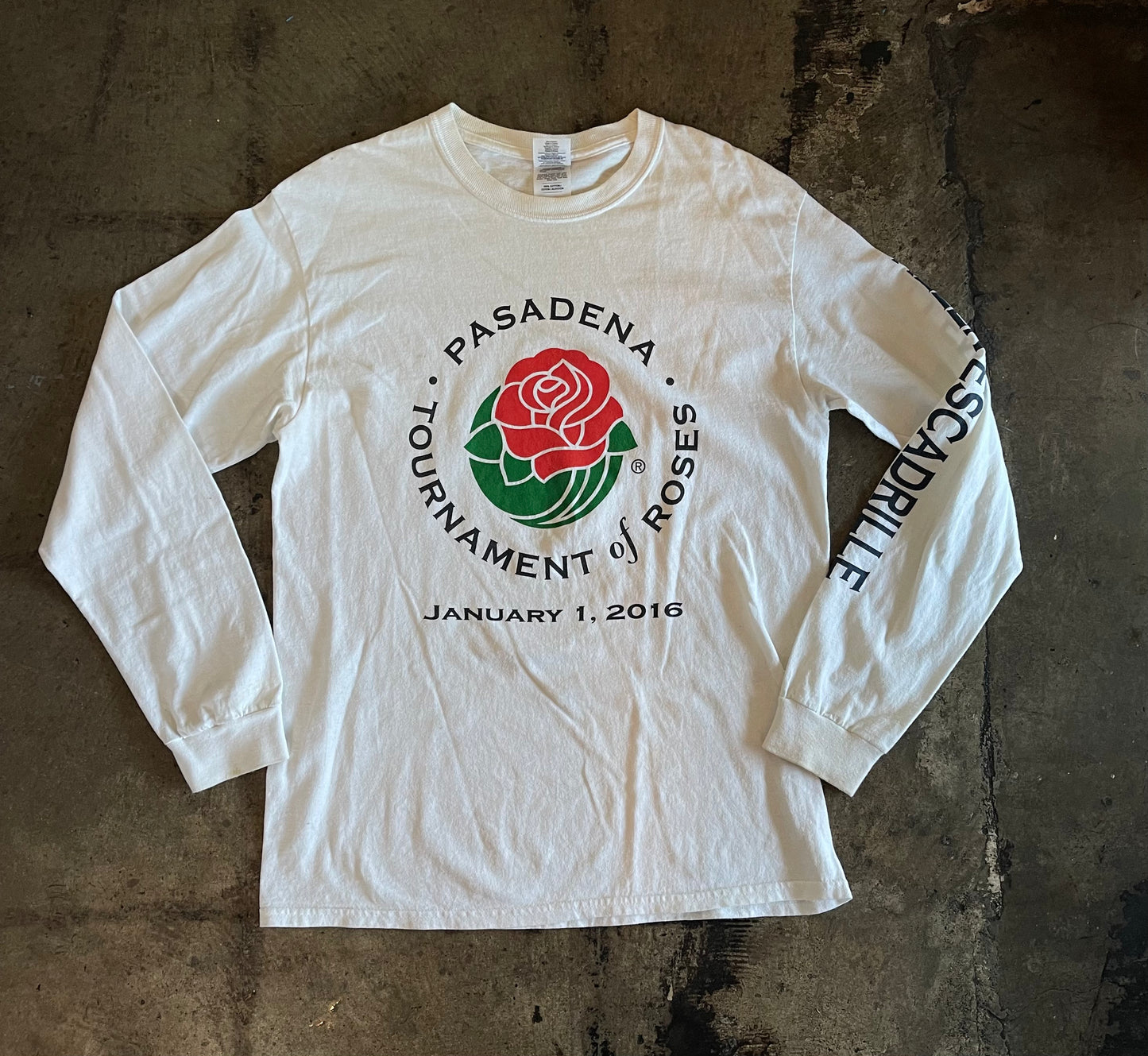 White Long Sleeve Pasadena Tournament of Roses Tee
