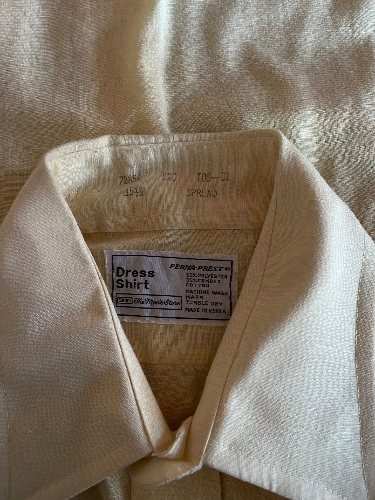 Pale Yellow Short Sleeve Button Up