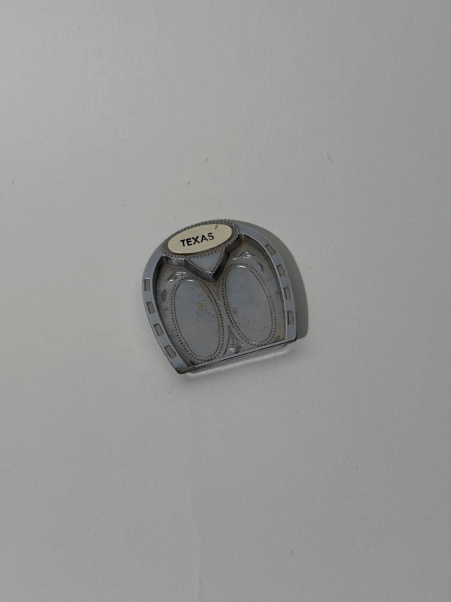 Silver Texas Souvenir Penny Holder